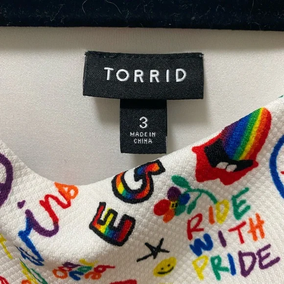 Torrid Rainbow Graphic pride equality Dress - Picture 3 of 8